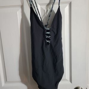 one piece snack skin detail bathing suit